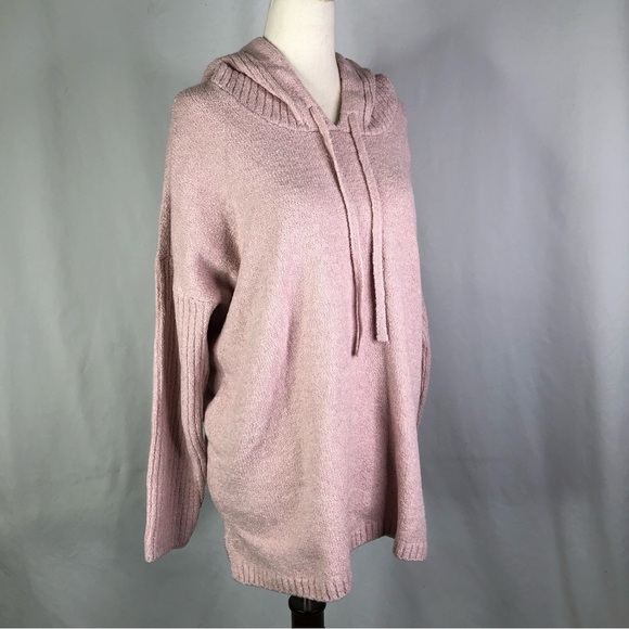 Pure Jill J. Jill shell pink boucle knit sweater hoodie LP - Picture 9 of 9